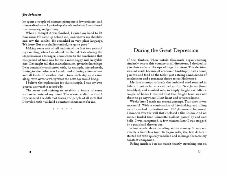 Joe title page