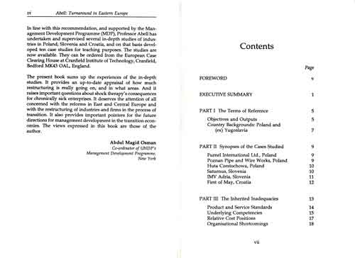 Abell contents page