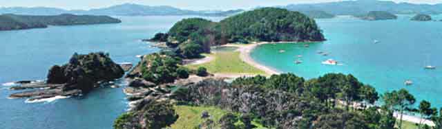 Panoramic scene north of Paihia